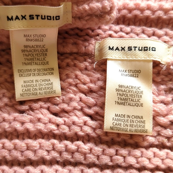 Max Studio Beautiful Acrylic Knit Scarf & Beanie - Picture 5 of 7